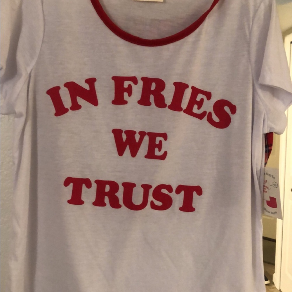 In Fries we Trust ladies pajama set